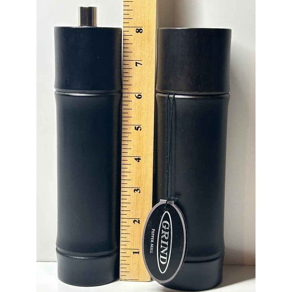 Grind Steel Wood Pepper Mill Set Professional Kitchen Accessory NWT New - Picture 10 of 11